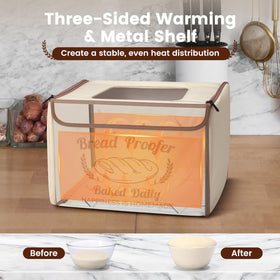 GIYUDOT folding bread proofing box top view with control panel