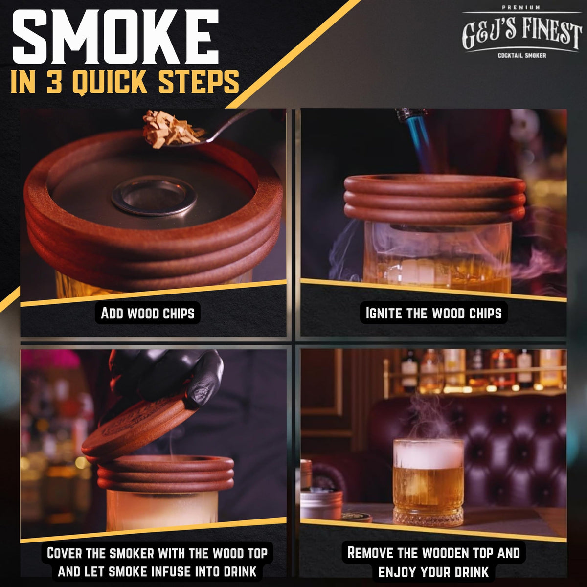 G & J's Finest cherry wood chips enhances Old Fashioned flavors