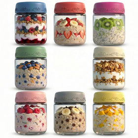 GLATABAM 4oz dressing jar with lids shows airtight, portable solution for sauces.
