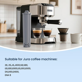 GLACIER FRESH filter installation on a Jura unit highlights easy compatibility.