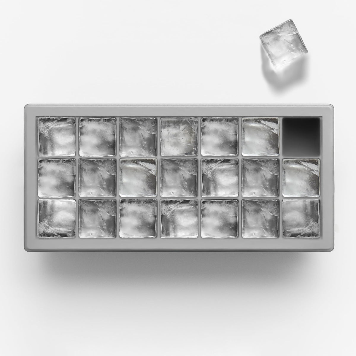 Glacio BPA-free ice tray with quick-release design for easy cube removal.