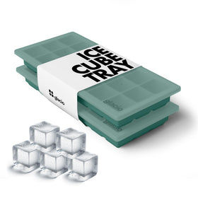 Glacio two-pack silicone ice cube tray with lids for fresh ice storage