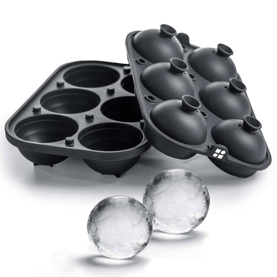 Glacio large ice-sphere mold for six 2.5-inch spheres with smooth release.