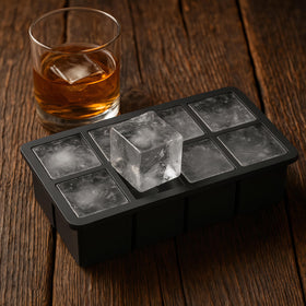Glacio modern ice tray complements contemporary kitchen décor.