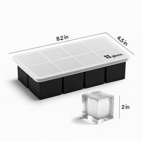 Glacio silicone ice tray shows easy-release design for quick cube removal.
