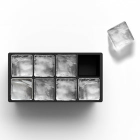 Glacio silicone ice tray showing flexible release for easy cube removal