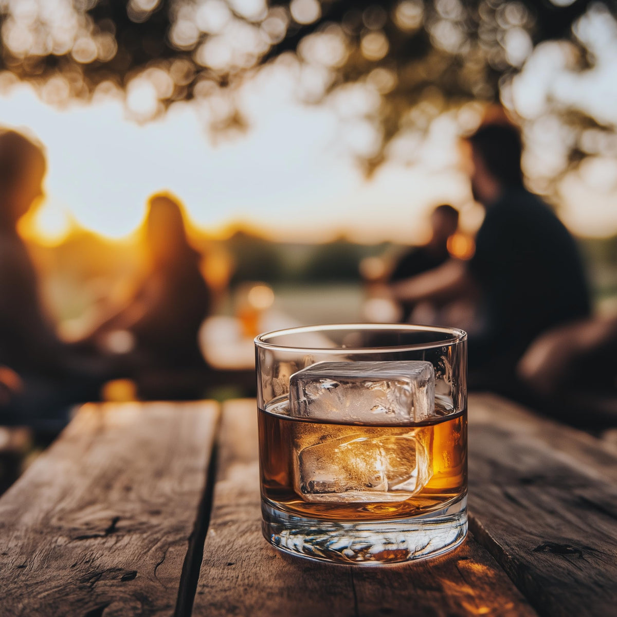 Glacio slow-melt ice cubes in a glass for balanced-drink cooling
