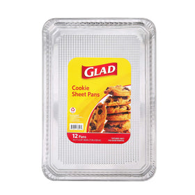 Glad disposable cookie sheet with textured surface for easy release during baking
