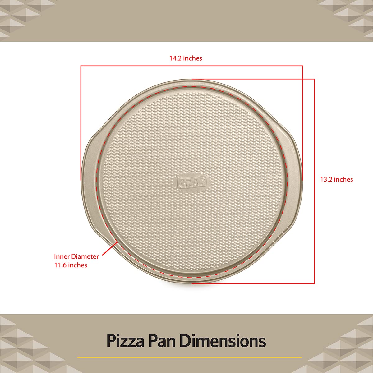 Glad nonstick pan cleans easily with hand wash to preserve coating.