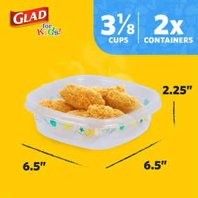 Glad for Kids GladWare 4oz mini-round container with red lid for dips