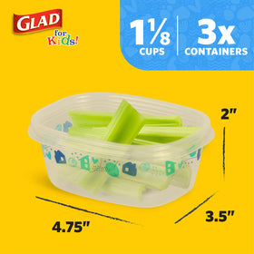 Glad for Kids GladWare 9oz container with blue lid, easy portioning
