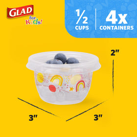 Glad for Kids GladWare 9oz snack container with blue lid for snacks