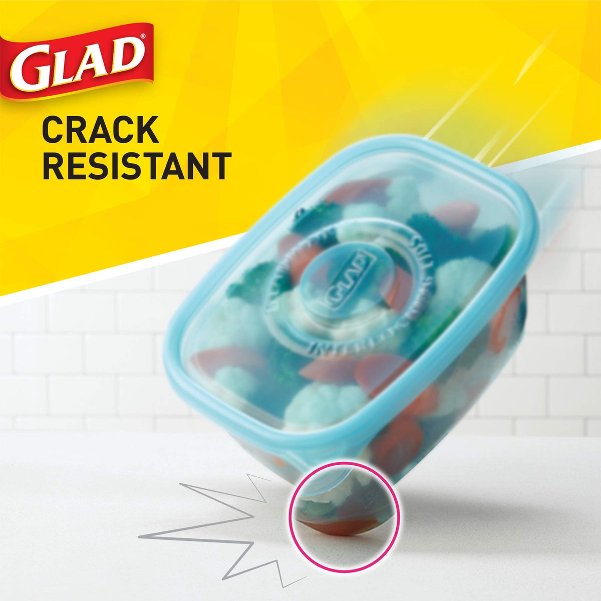 Glad FreezerWare nest together neatly for compact pantry organization.