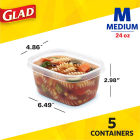 Glad GladWare top-rack dishwasher-safe container for easy cleaning.