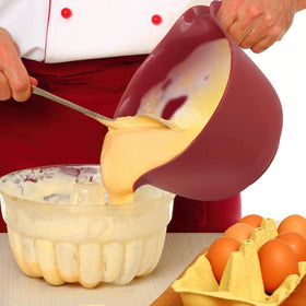 Glad mixing bowl with non-slip base stays in place while whisking.