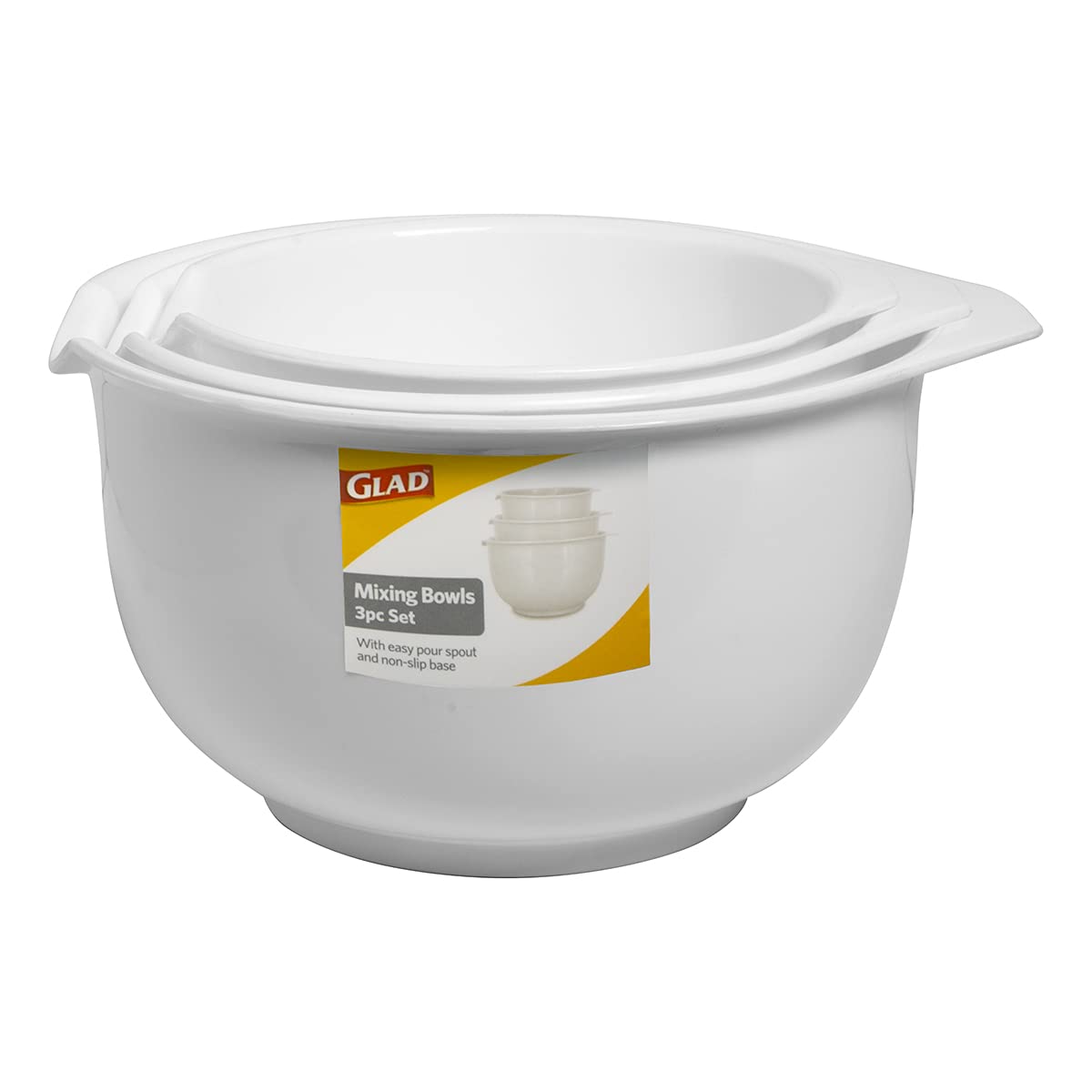 Glad BPA-free dishwasher safe bowls simplify cleanup after cooking.