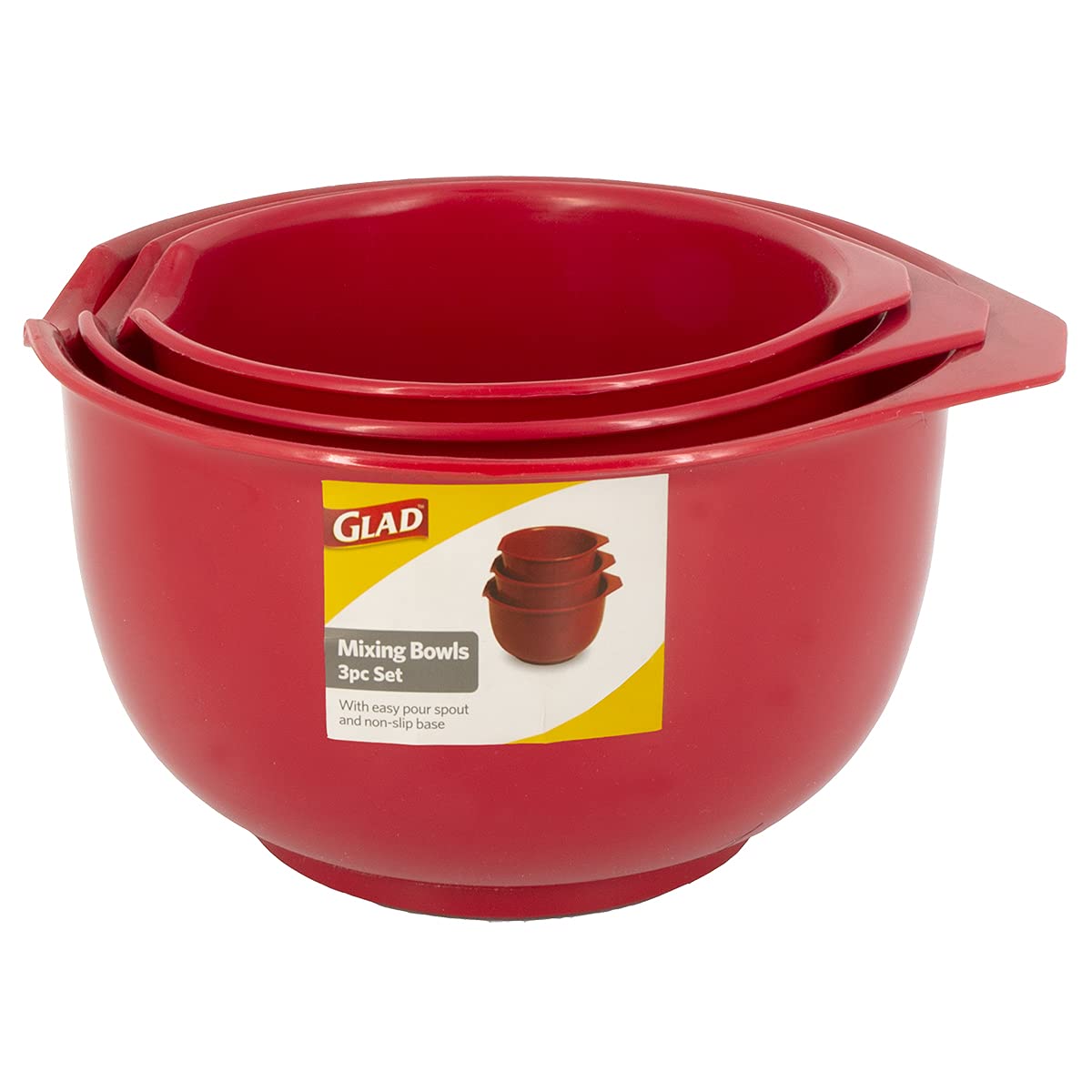 Glad BPA-free material ensures safe, everyday use in a red set.