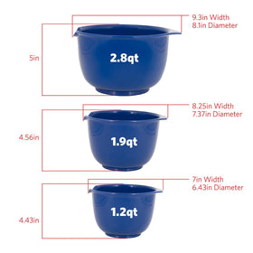 Glad mixing bowls BPA-free for safe food prep.
