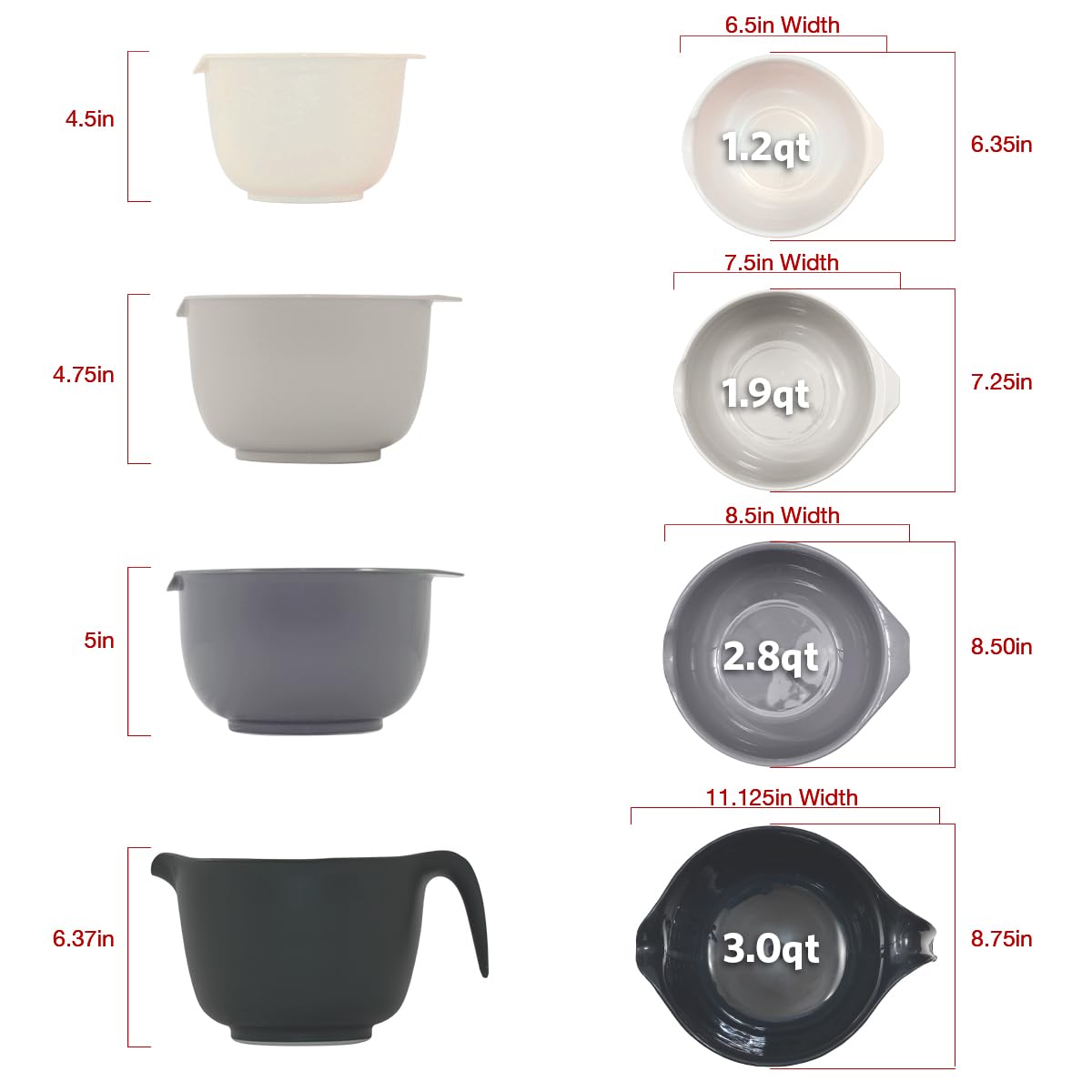 Glad mixing bowls are dishwasher-safe for easy cleanup after cooking and baking.