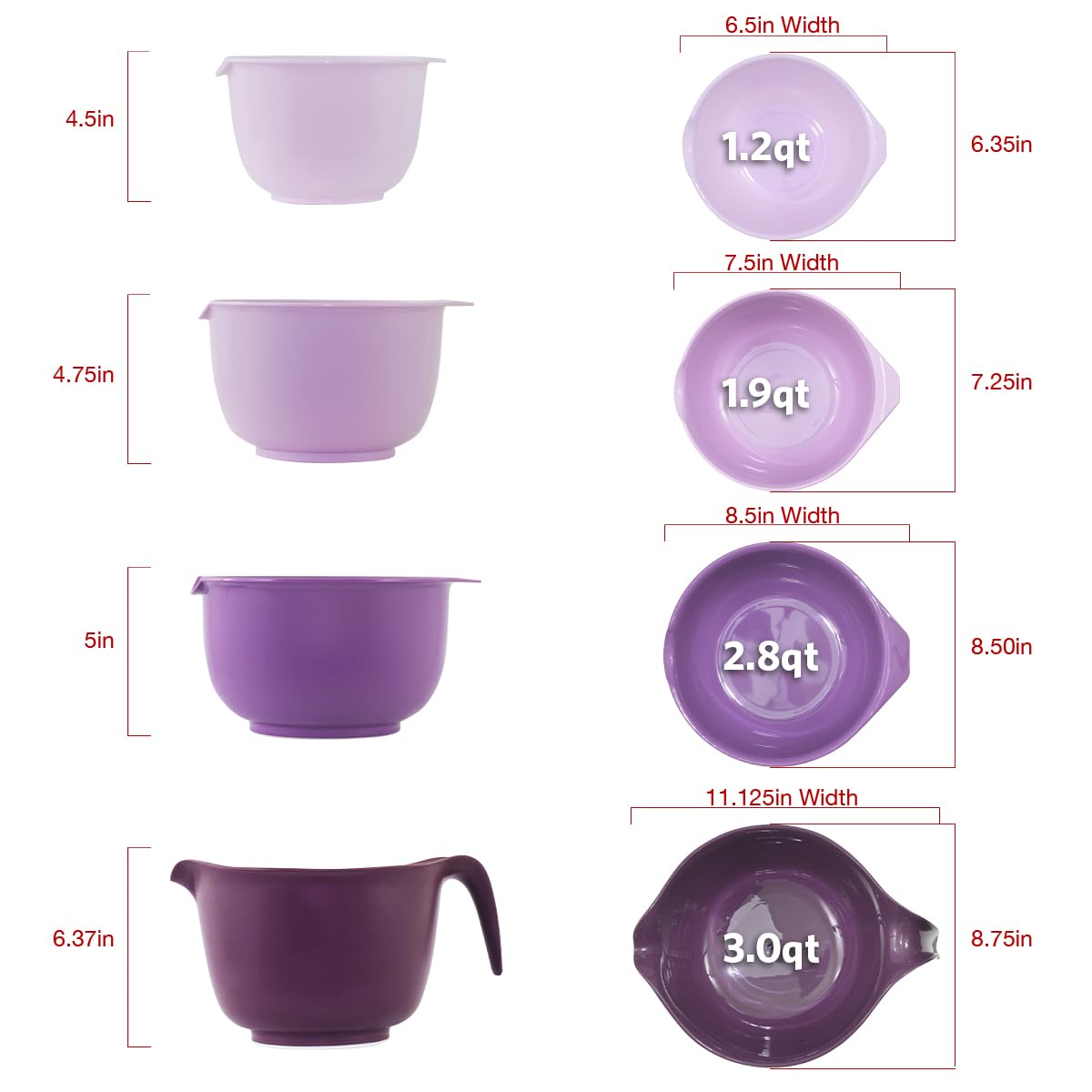 Glad nesting design keeps kitchen organized and saves cabinet space.