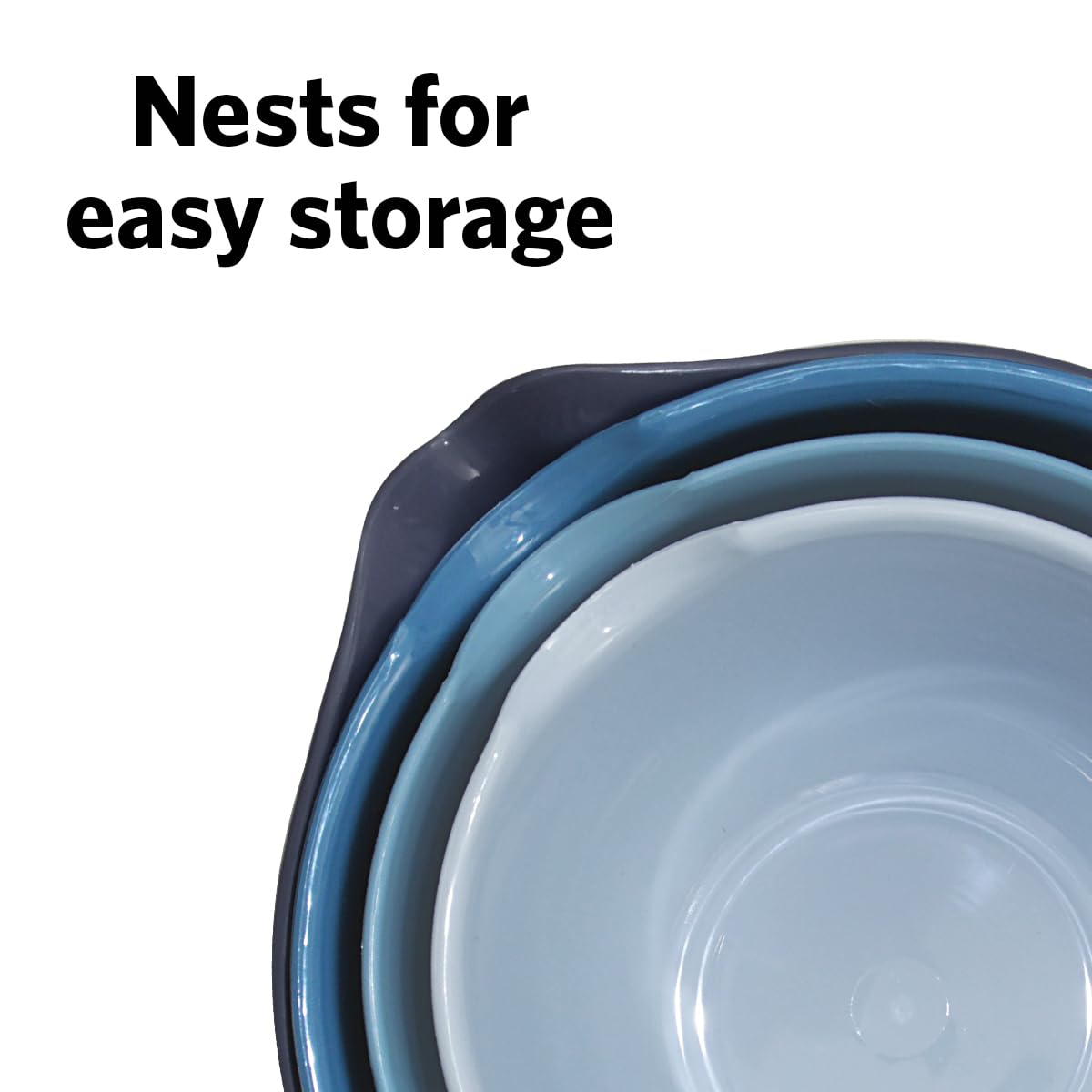 Glad bowls with a non slip base for steadier mixing