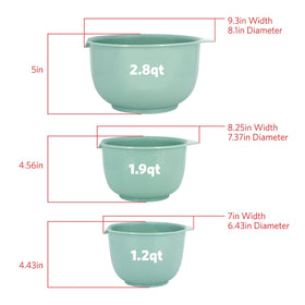 Glad bowls with non-slip bottoms stay steady during mixing tasks