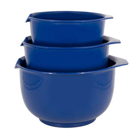 Glad Mixing Bowls with Pour Spout blue for easy batter pouring.