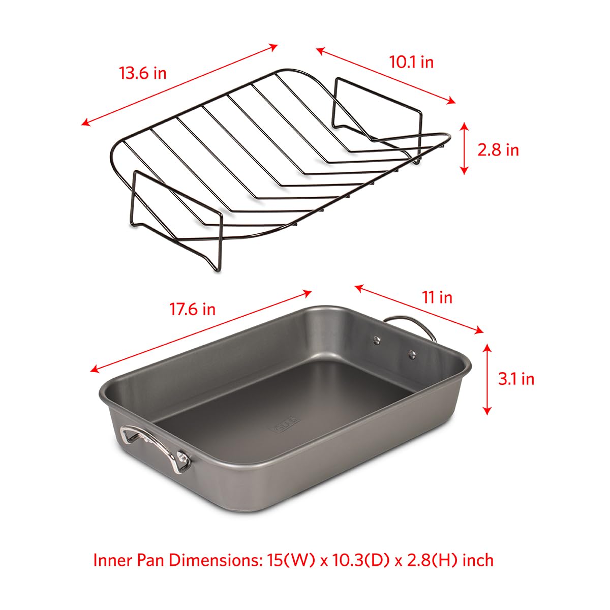 Glad Roasting Pan dishwasher-safe for quick post-meal cleanup.