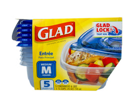 Glad GladWare Entree 25 oz lid tight seal demonstrating secure transport