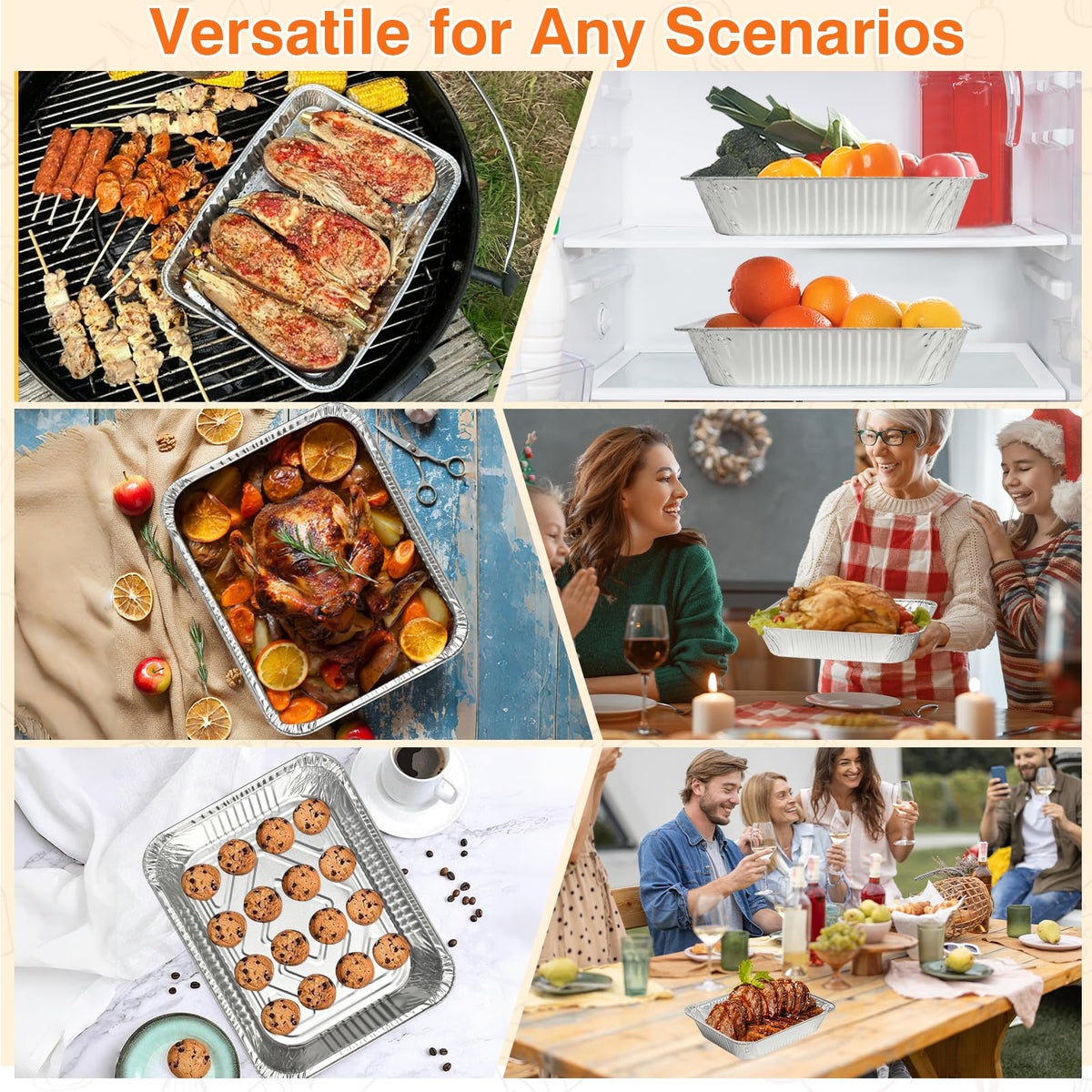 Gladify freezer-safe pans, great for meal prep and leftovers