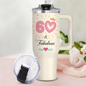 GLAKEUN 60th birthday cup ideal for coffee, tea, or water during celebrations.