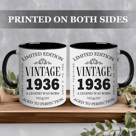 GLAKEUN born in 1936 gift mug marks milestone moments.