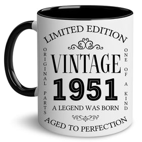 GLAKEUN 75th birthday mug – ideal for celebratory morning coffee.