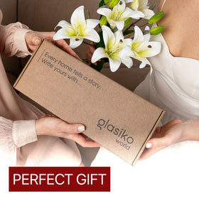 Glasiko World gift-ready serving tray sparks conversation at gatherings.