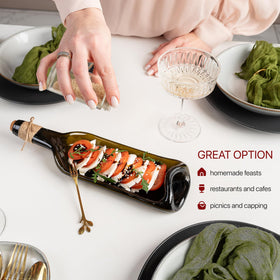 Glasiko World wine bottle tray with raised handle for easy carrying.