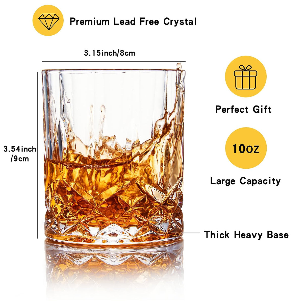 GLASKEY gift-set image shows four glasses ideal for whiskey lovers.