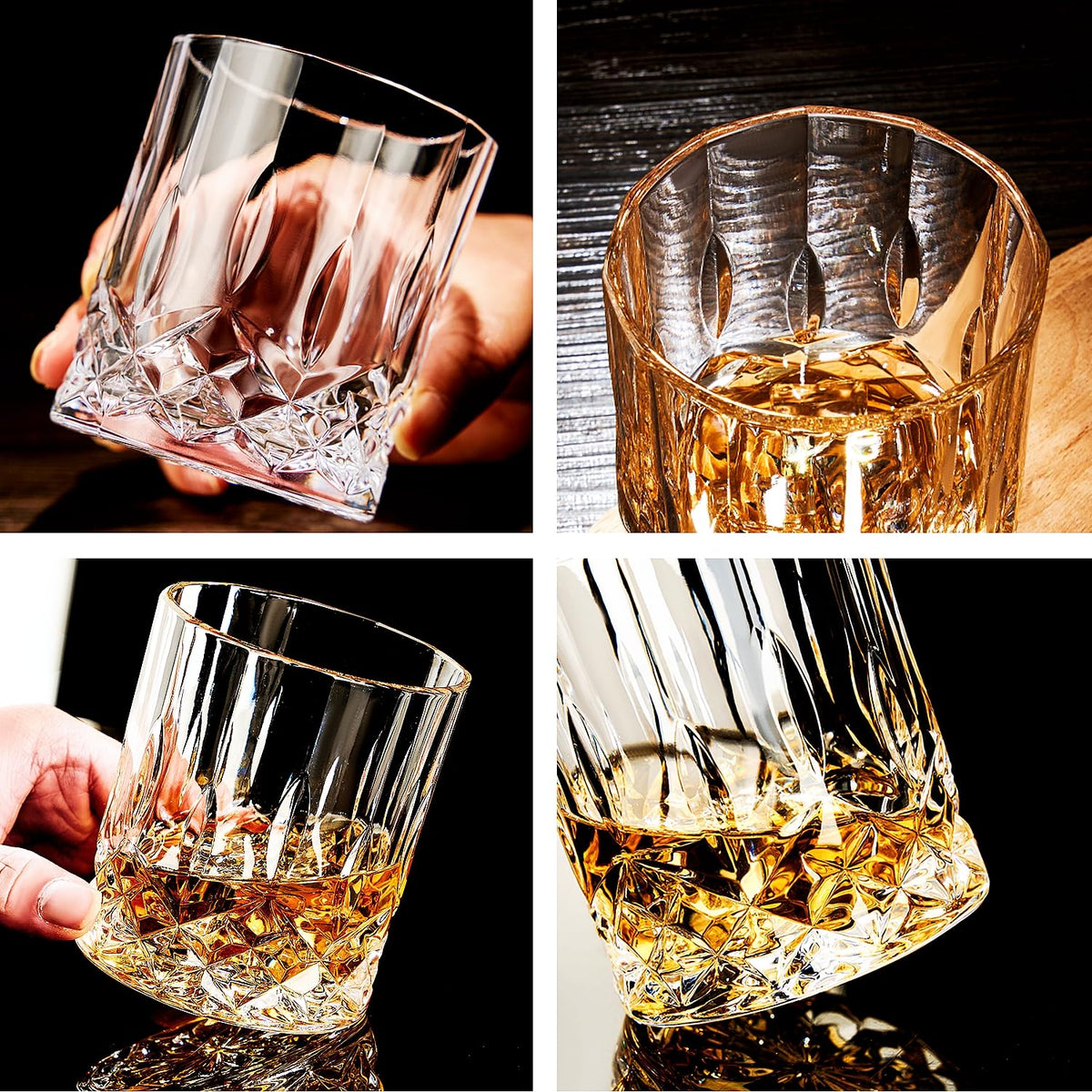 GLASKEY heavy-base whiskey glass provides stable handling during casual pours.