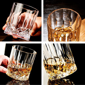 GLASKEY heavy-base whiskey glass provides stable handling during casual pours.