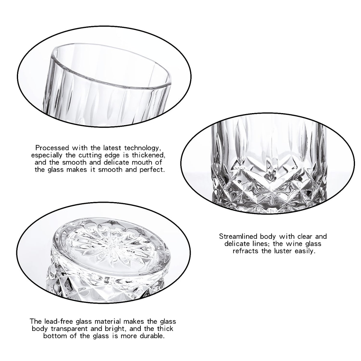 GLASKEY large-diameter rock glass accommodates big ice cubes for balanced chilling.