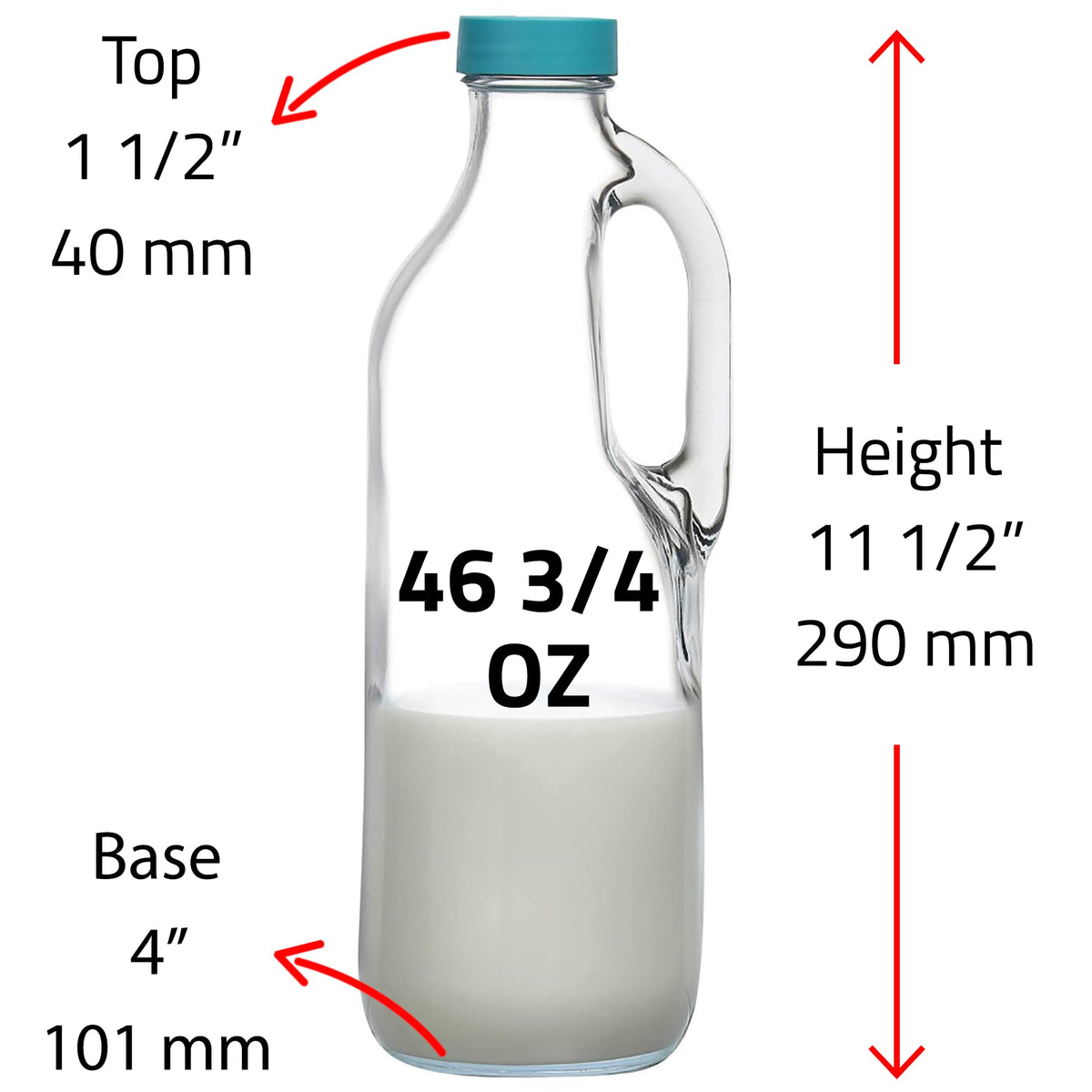 Glass Monger 2pc 47oz pitcher lid secured to prevent leaks during storage.