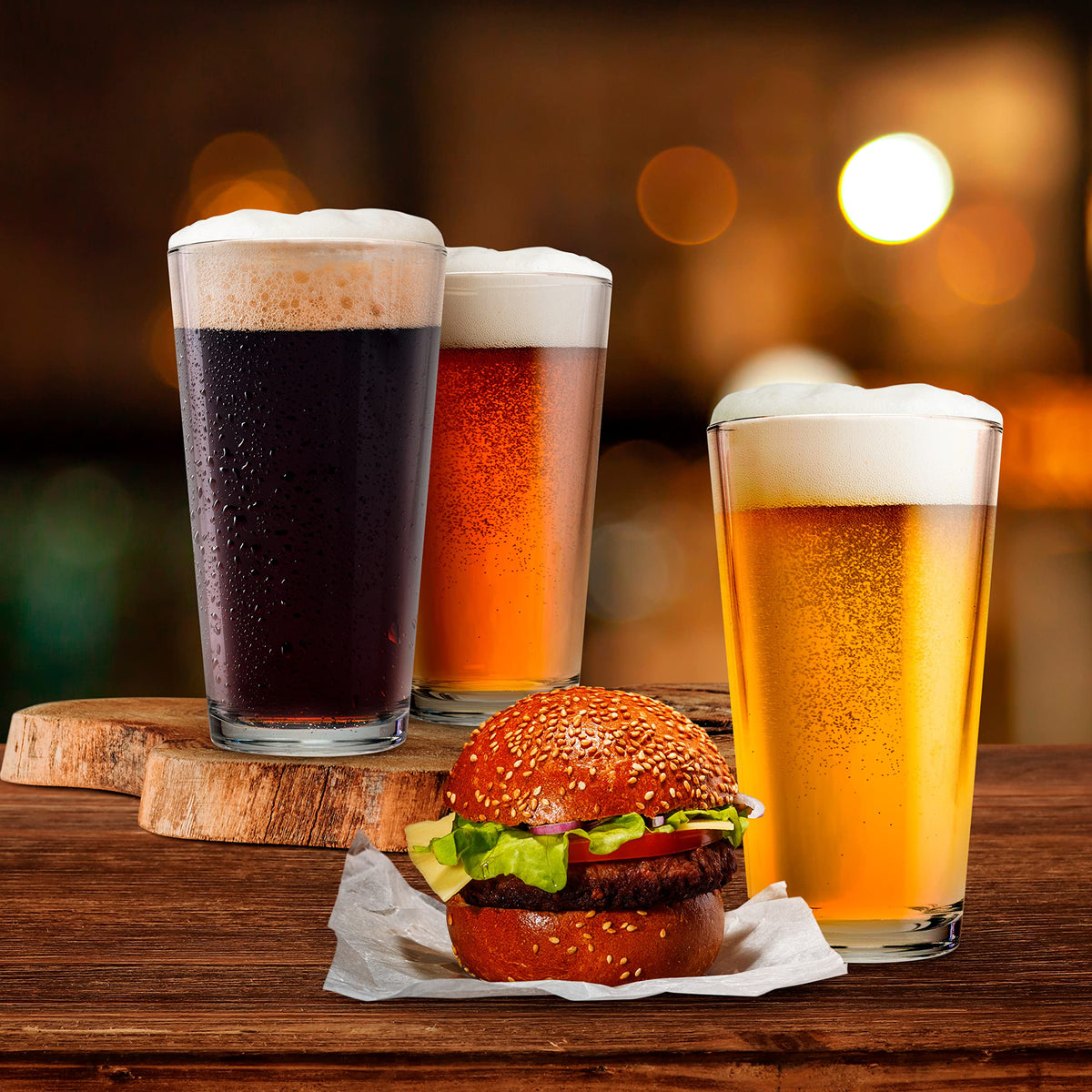 GLASS MONGER pint glasses 16 oz ideal for lagers and craft beers