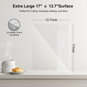 GlassCuisine built-in drainage channel keeps juices away from your workspace