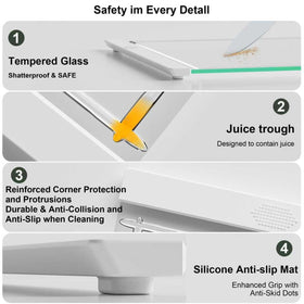 GlassCuisine dishwasher-safe cutting board for effortless cleanup after meals.