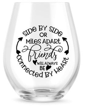 Glassicle birthday gift for her wine glass front view as a thoughtful keepsake