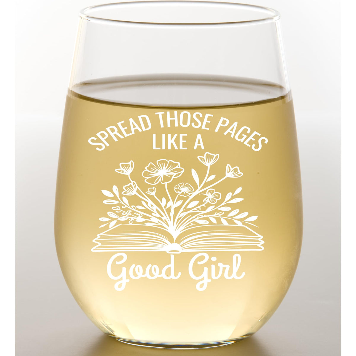 Glassicle giftable glass for romance fans, great for birthdays or book clubs.