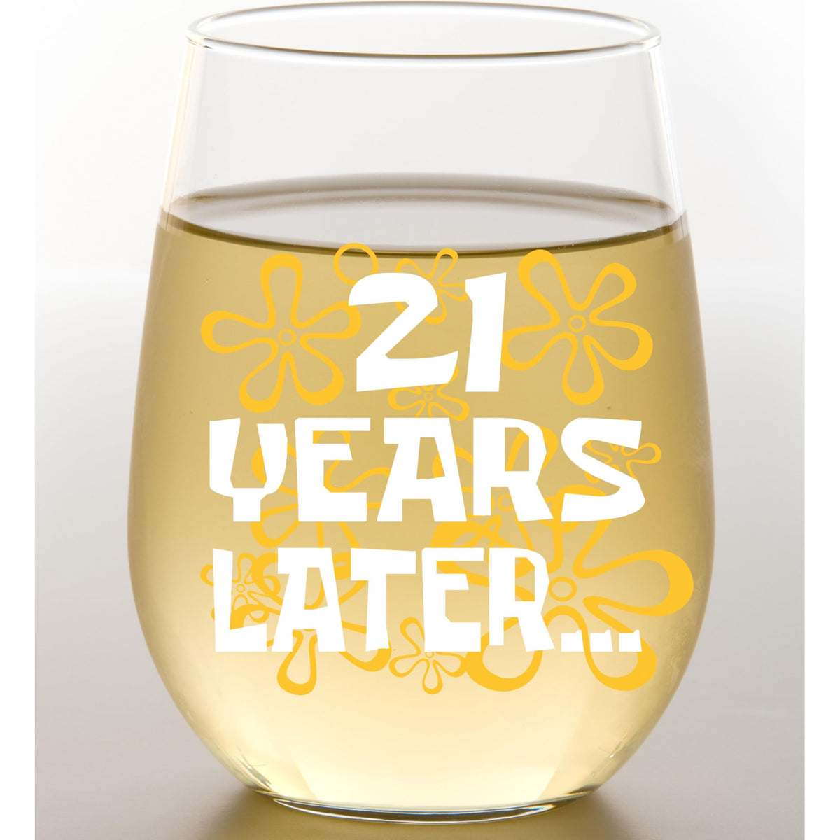 Glassicle dishwasher-safe printed stemless wine glass for daily use