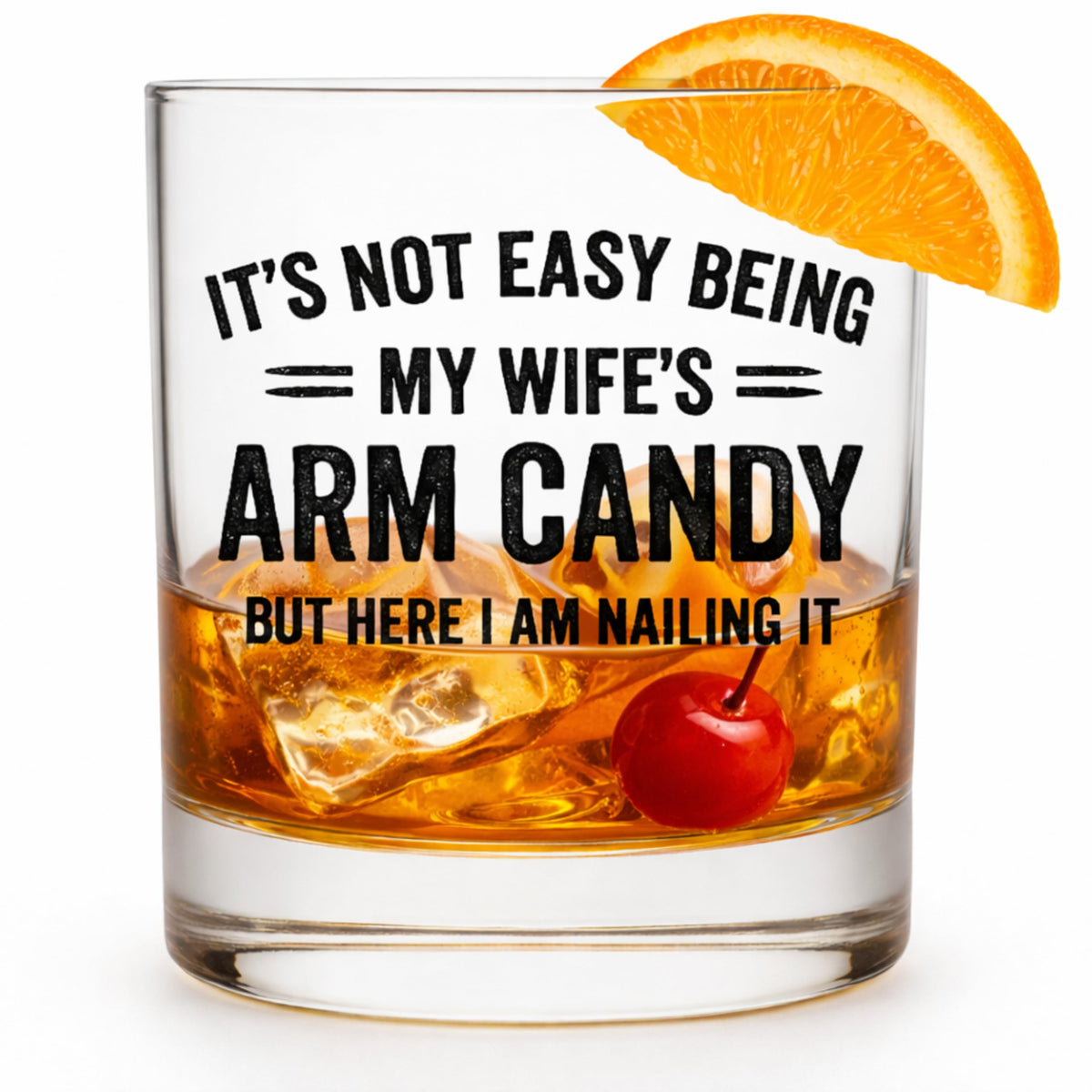 Glassicle husband gifts bourbon glass with humorous design for gifting occasions.