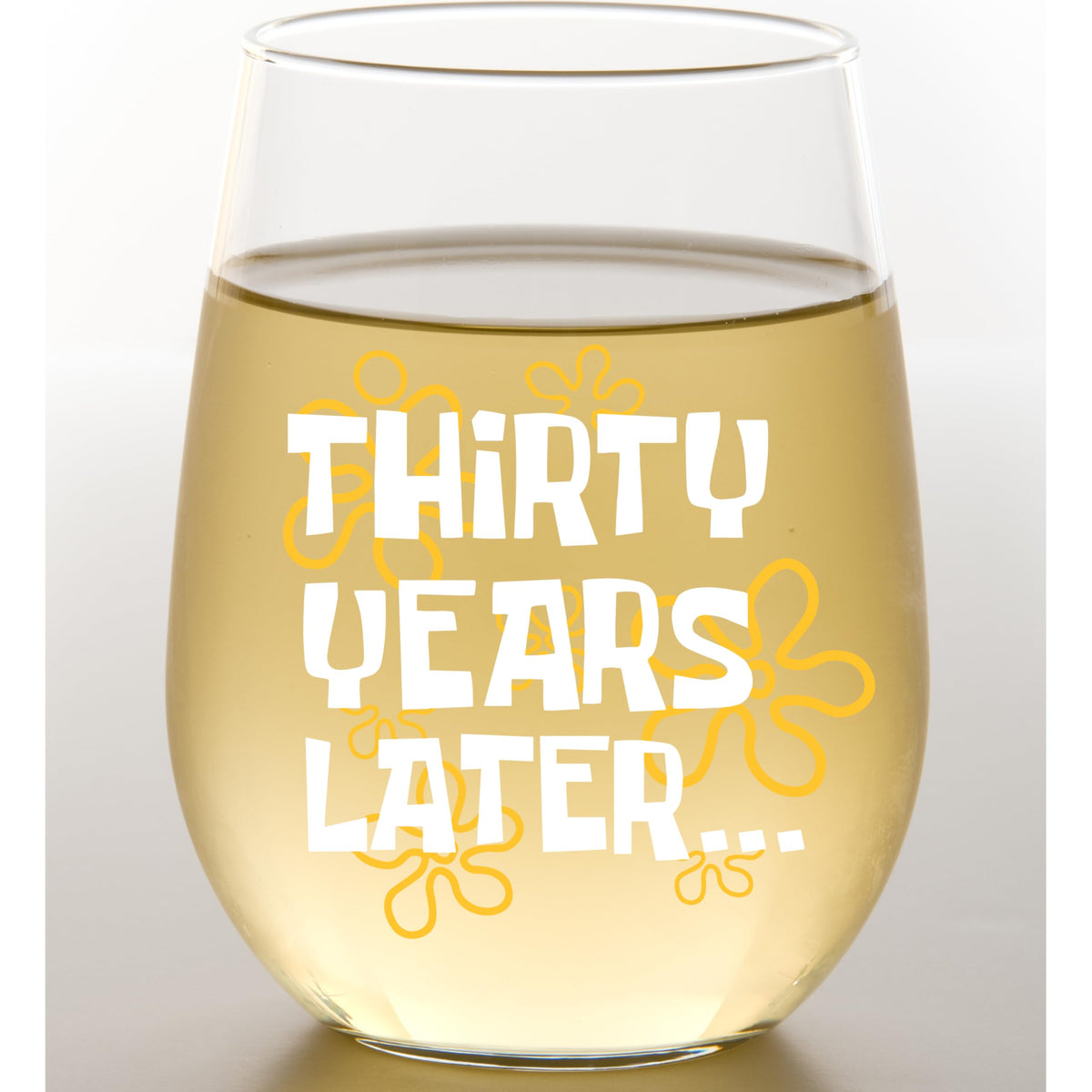 Glassicle nostalgic cartoon-theme glass, evokes memories while enjoying wine.