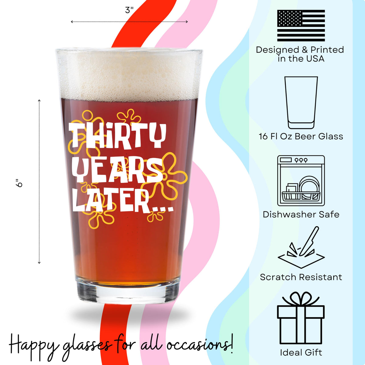 Glassicle Scratch-Resistant Print glass keeps the design vibrant through regular use.