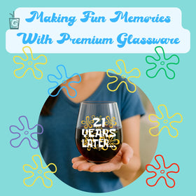 Glassicle 15oz stemless wine glass ideal for red white or rosé at parties